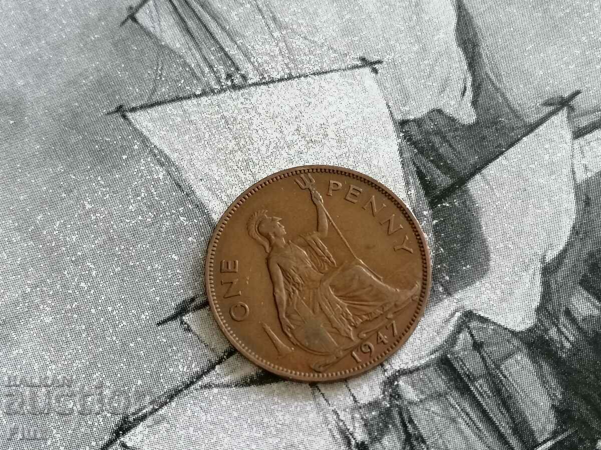 Monedă - Marea Britanie - 1 penny 1947