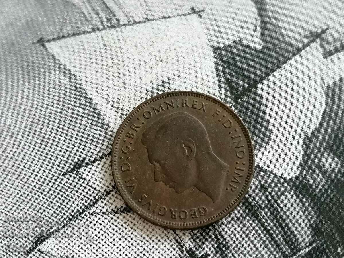Coin - Great Britain - 1 penny | 1945 with price 4.25 BGN | € 2.17 Coin - Great Britain - 1 penny | 1945 with price 4.25 BGN | € 2.17