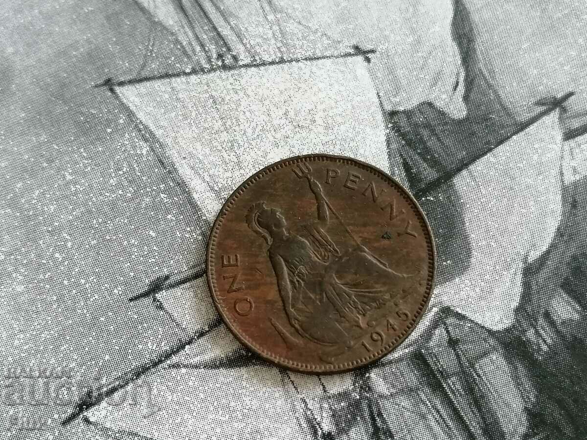 Coin - UK - 1 penny | 1945