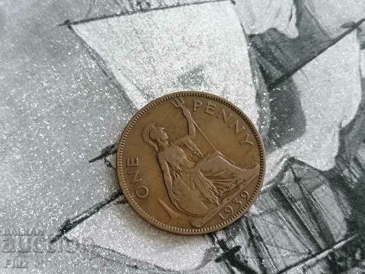 Monedă - Marea Britanie - 1 bănuț | 1939.