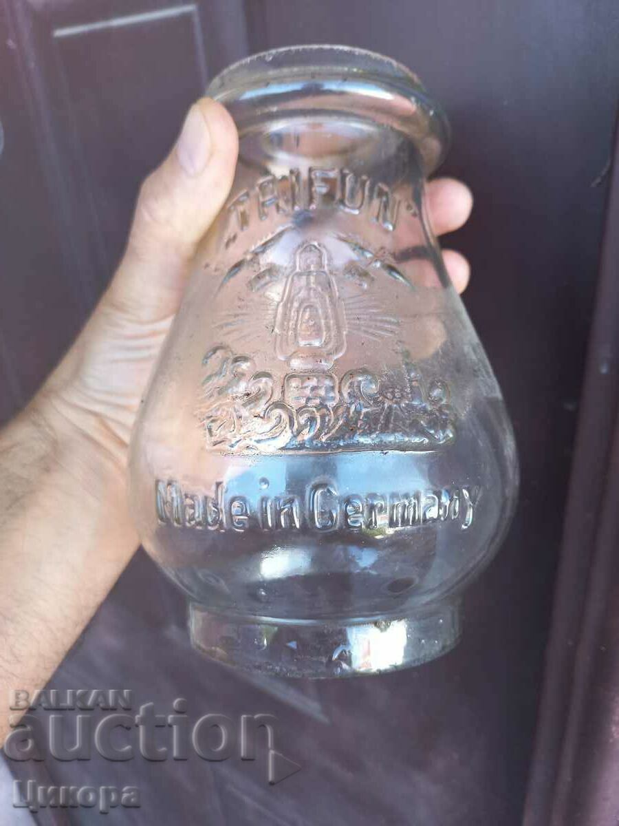 GLASS FOR OLD GERMAN GAS LANTERN GAS LAMP