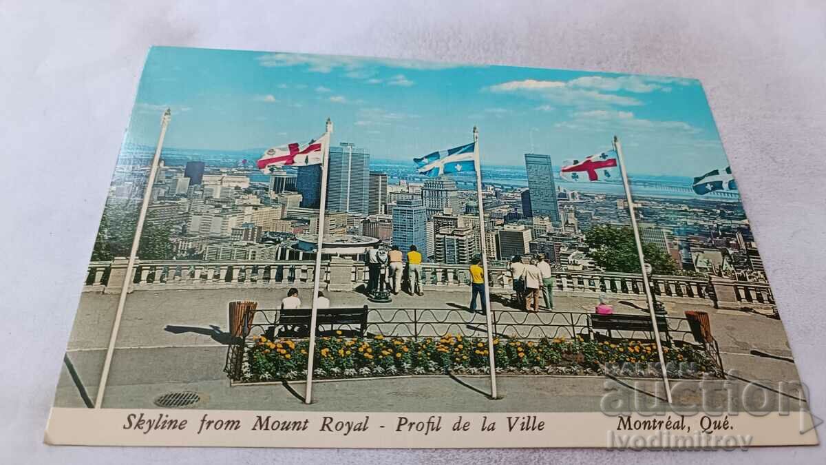 Orizontul Montrealului de la Mount Royal - Profil de la Ville