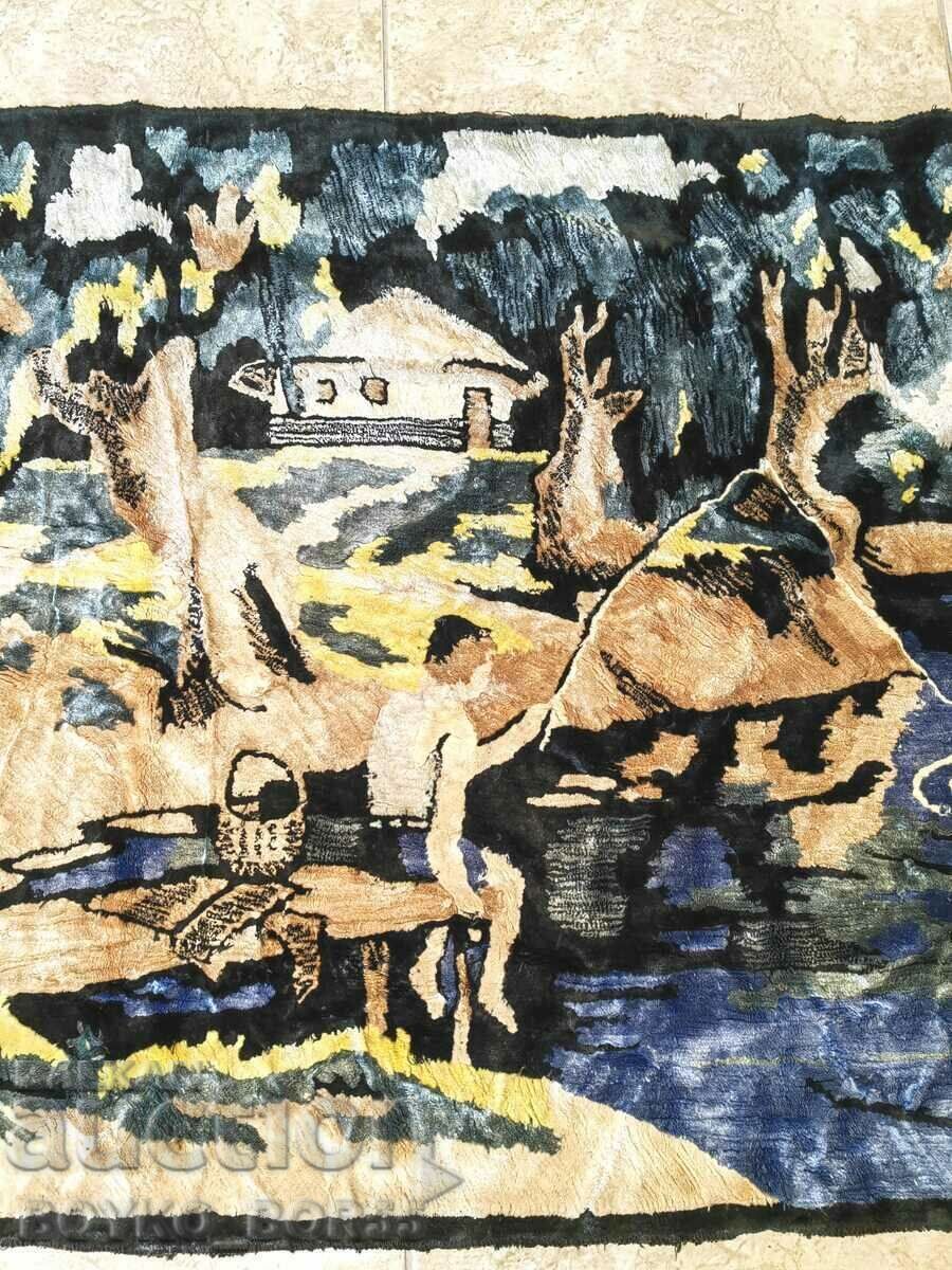 Δημοπρασία Κάλυμμα χαλιού τοίχου αντίκα 60/113 cm.