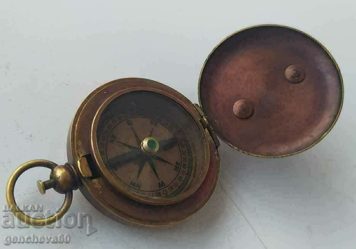 Original Vintage Nautical Compass/Brass - 5