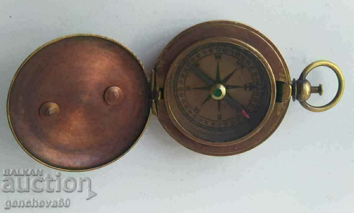 Original Vintage Nautical Compass/Brass - 6