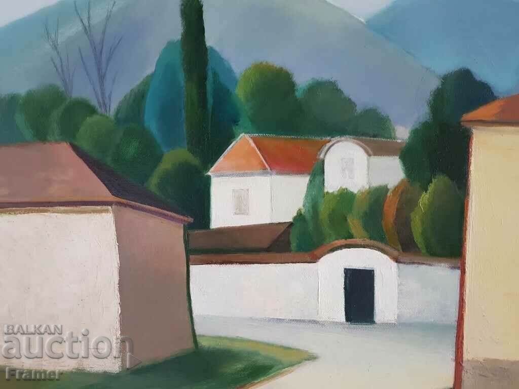 Delivery of Ivan Kanev village of Enina 1990s beautiful landscape with oil paints Delivery of Ivan Kanev village of Enina 1990s beautiful landscape with oil paints
