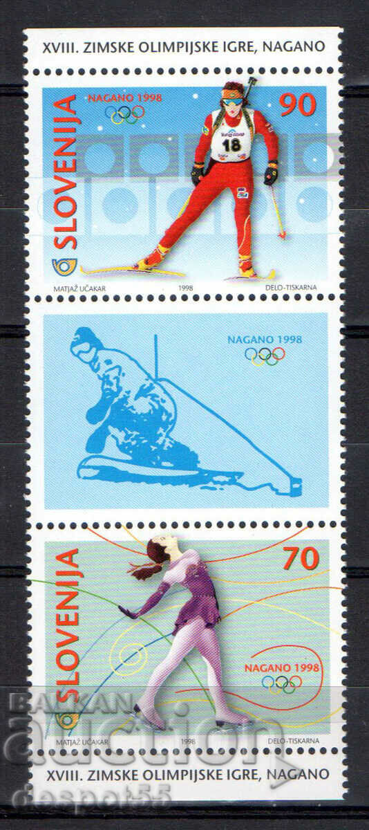 1998. Slovenia. Jocurile Olimpice de iarnă - Nagano, Japonia 1998.