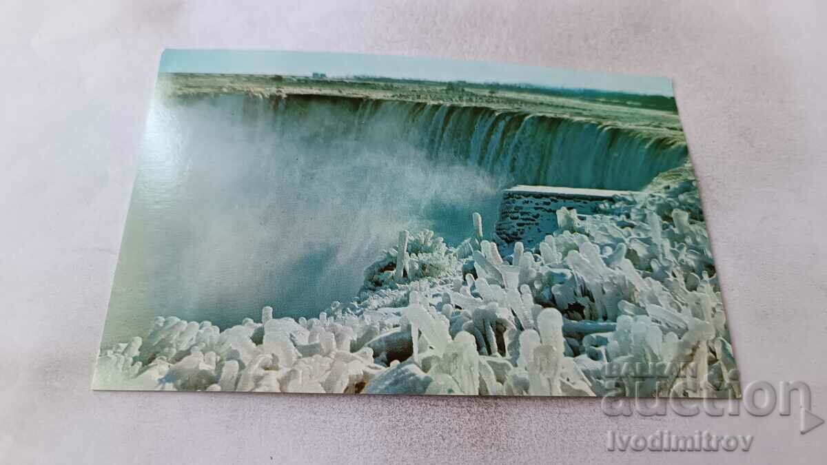 Carte poștală Cascada Niagara iarna