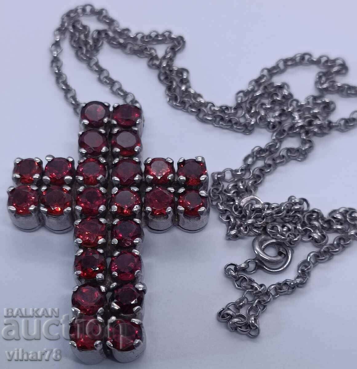 Silver cross studded with grenades - only by personal delivery