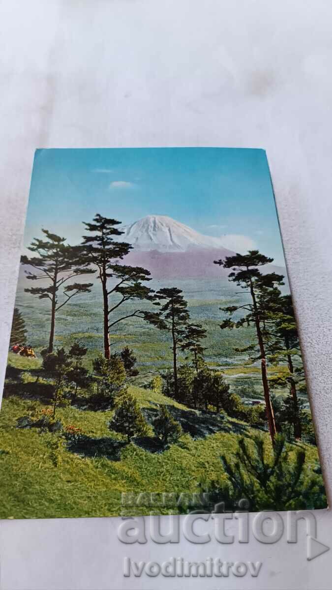 P K Buauty de Mt. Fuji văzut de pe Koyodai 1963