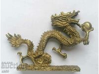 Китайски Дракон - бронзова фигурка  малка пластика.