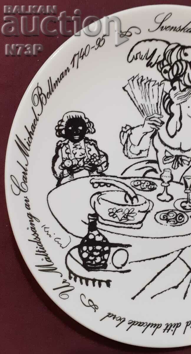 OLD PORCELAIN PLATE. GUSTAVSBERG. with price 18.00 BGN | € 9.20 OLD PORCELAIN PLATE. GUSTAVSBERG. with price 18.00 BGN | € 9.20