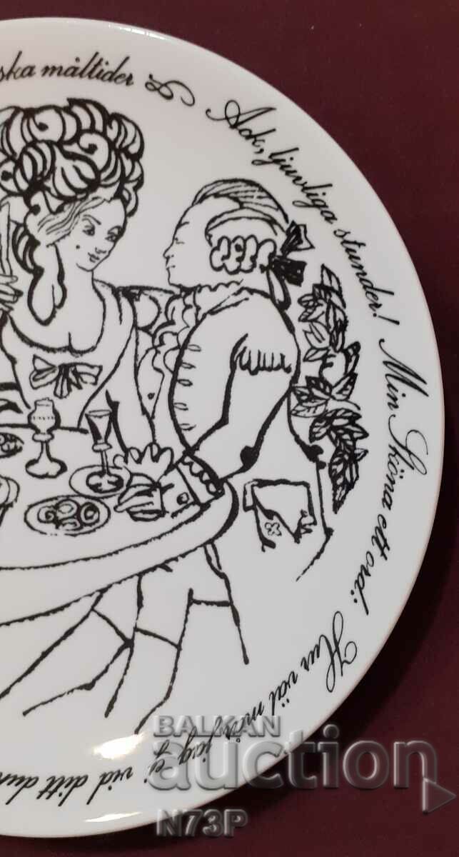 Auction OLD PORCELAIN PLATE. GUSTAVSBERG. Auction OLD PORCELAIN PLATE. GUSTAVSBERG.