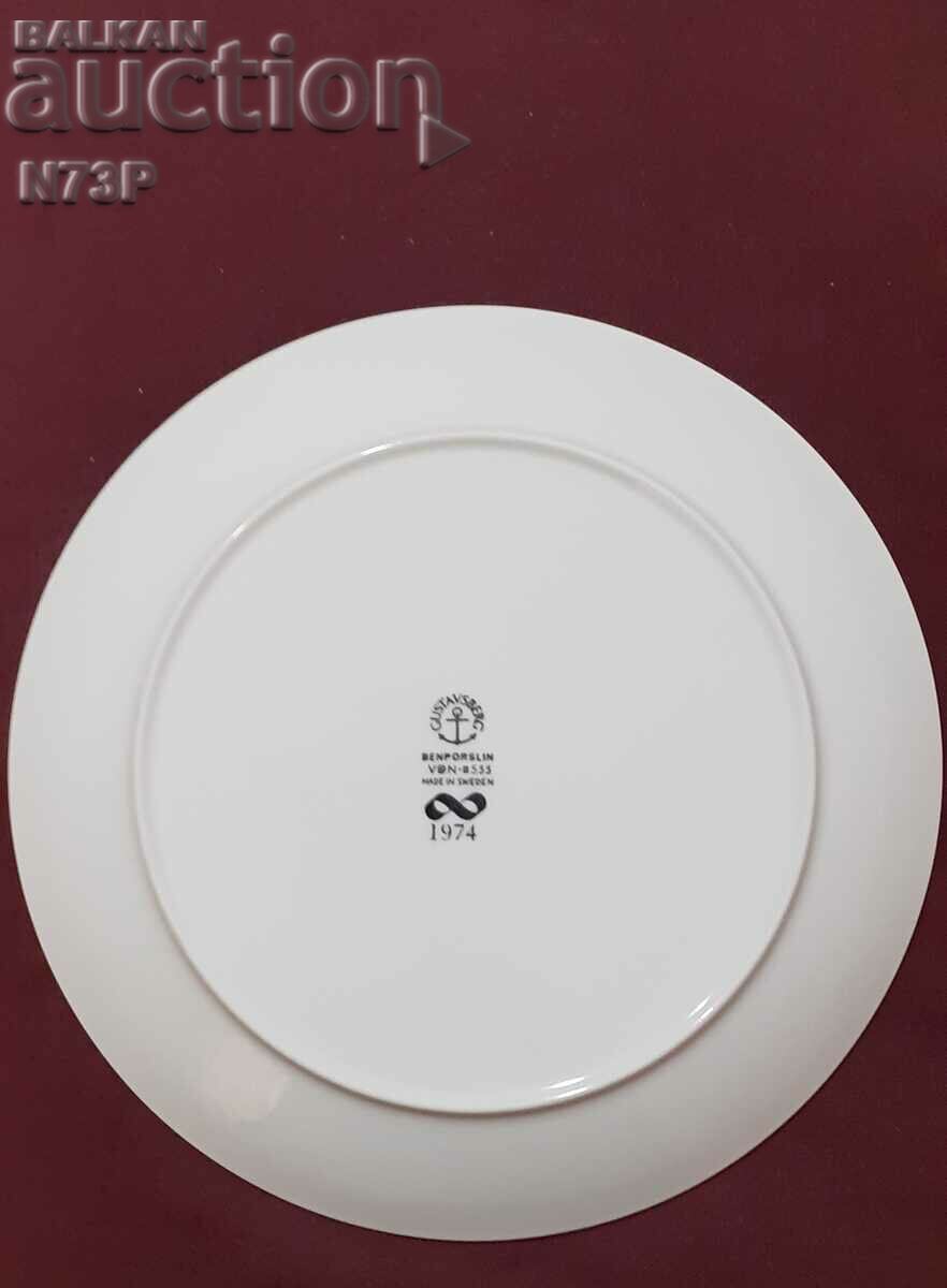 OLD PORCELAIN PLATE. GUSTAVSBERG. - 5 OLD PORCELAIN PLATE. GUSTAVSBERG. - 5