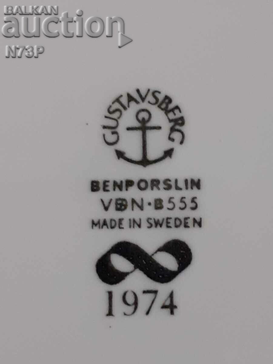 OLD PORCELAIN PLATE. GUSTAVSBERG. - 6 OLD PORCELAIN PLATE. GUSTAVSBERG. - 6