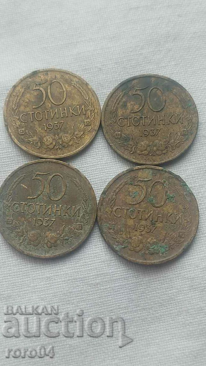 Delivery of 50 CENTS 1937 - 4 NUMBERS Delivery of 50 CENTS 1937 - 4 NUMBERS