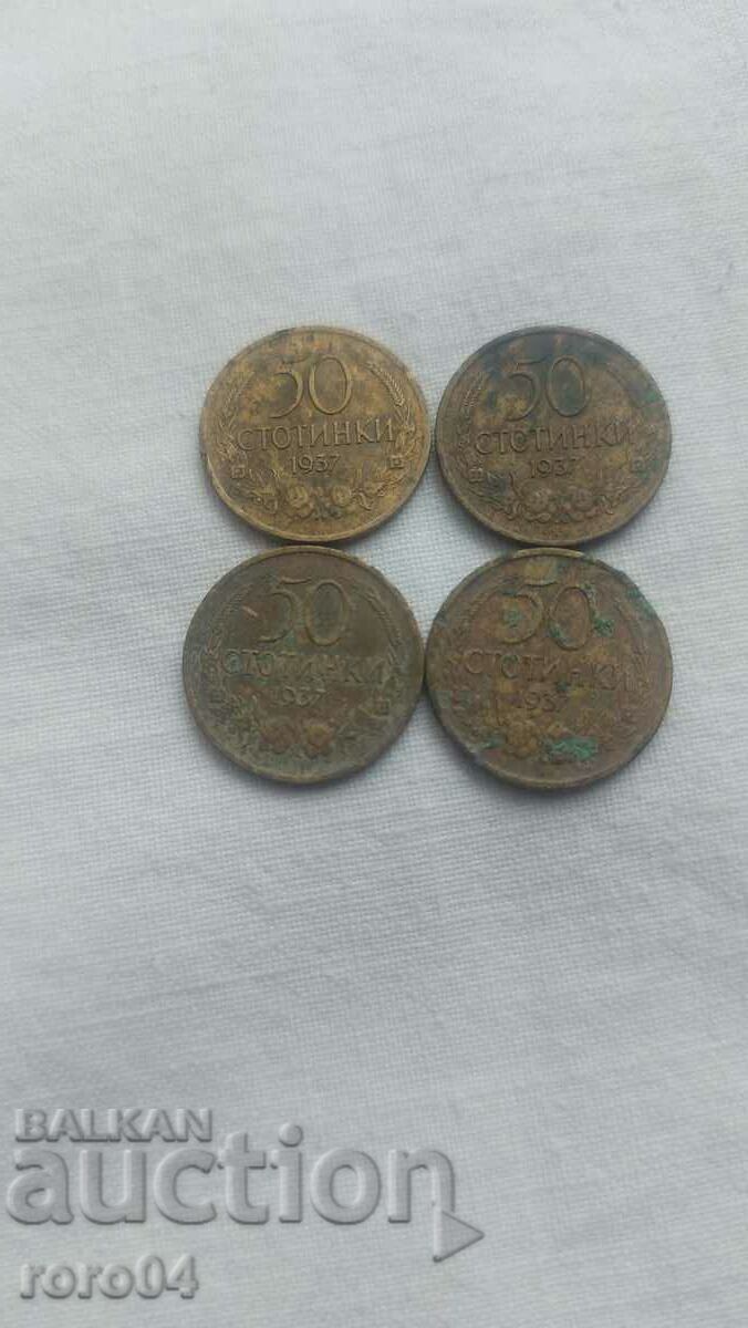 50 CENTS 1937 - 4 NUMBERS