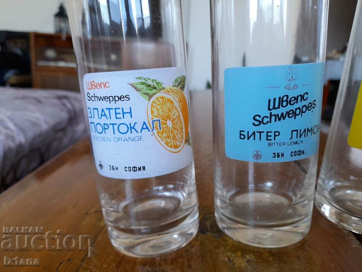 Παλιά συλλογή από γυάλινα κύπελλα Schweppes με τιμή 160.00 BGN | € 81.81 Παλιά συλλογή από γυάλινα κύπελλα Schweppes με τιμή 160.00 BGN | € 81.81