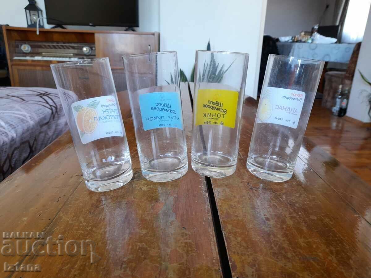 Παράδοση Παλιά συλλογή από γυάλινα κύπελλα Schweppes Παράδοση Παλιά συλλογή από γυάλινα κύπελλα Schweppes