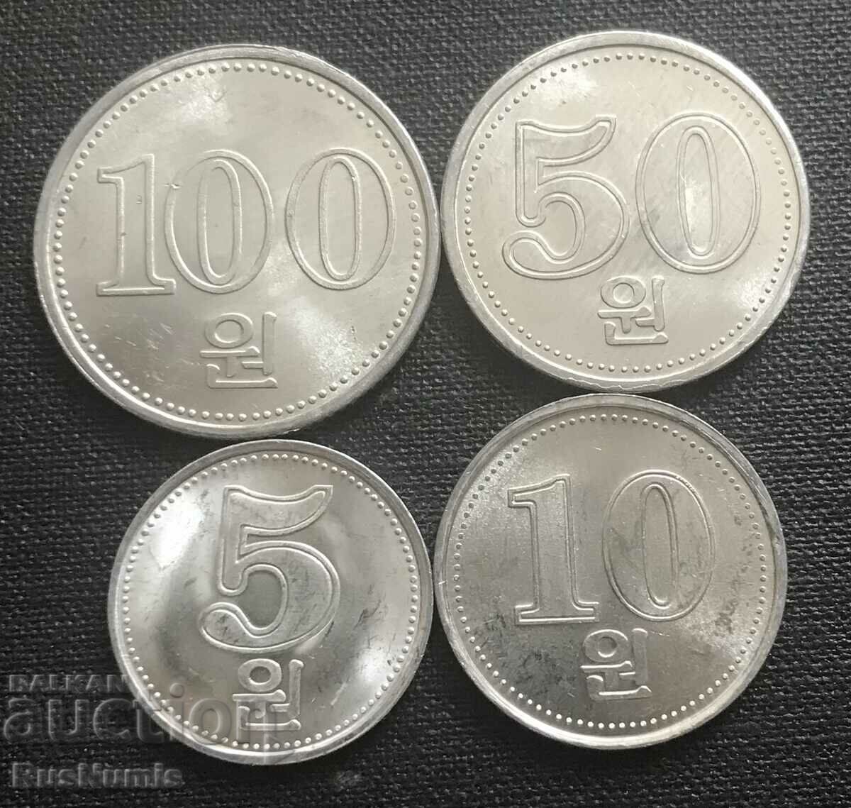 Северна Корея. Лот разменни монети 2005 г. UNC.