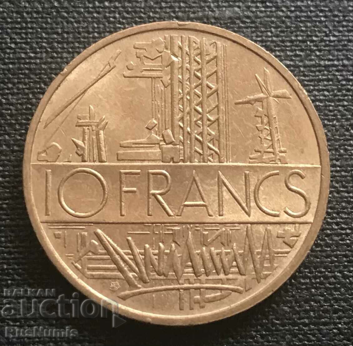 Франция. 10 франка 1976 г. UNC.