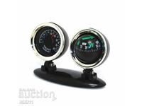 Compass + thermometer for cars, jeeps, off road