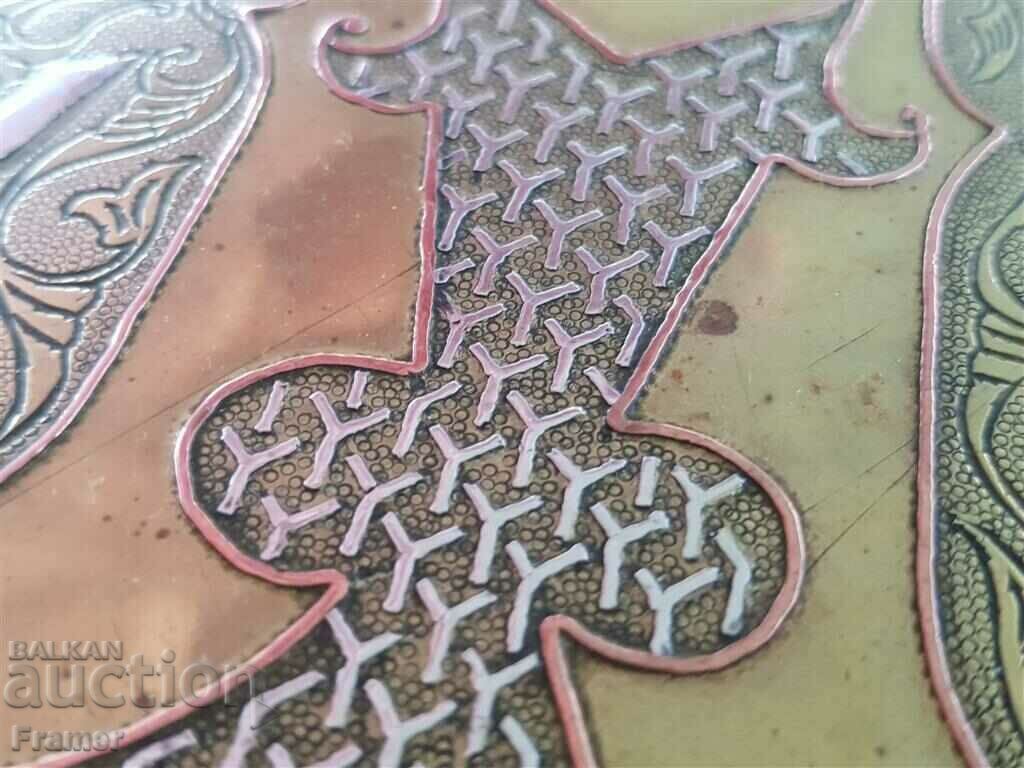 19th c. ottoman BLUE Bronze with copper silver inlays Sahan - 6 19th c. ottoman BLUE Bronze with copper silver inlays Sahan - 6