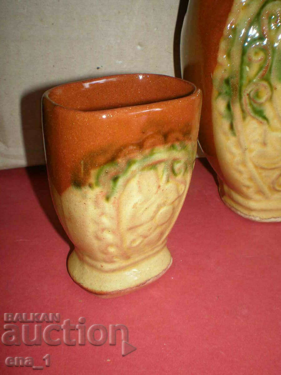 Unused household brandy service from Troyanska ceramics - 5