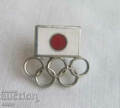 Olympic badge - Japan, enamel