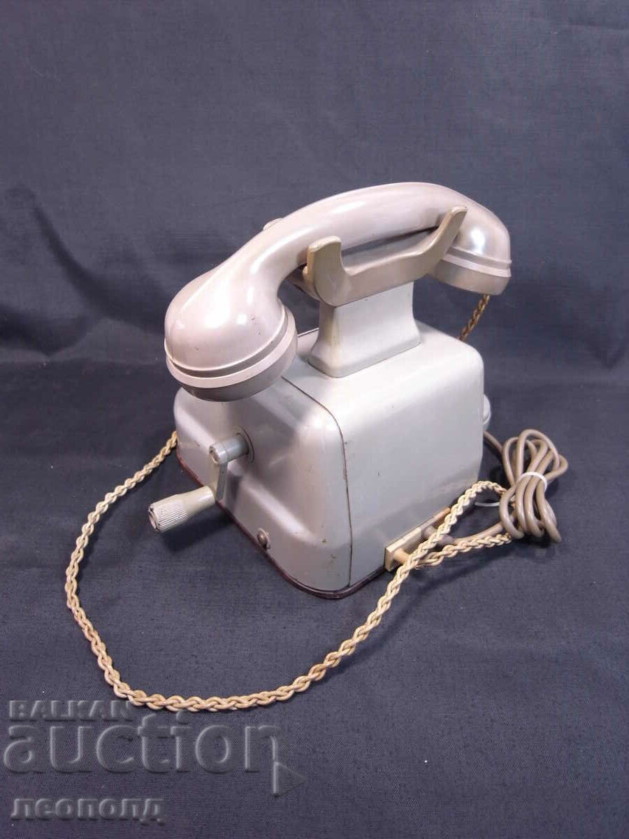 Auction OLD RETRO METAL CRANK TELEPHONE Auction OLD RETRO METAL CRANK TELEPHONE