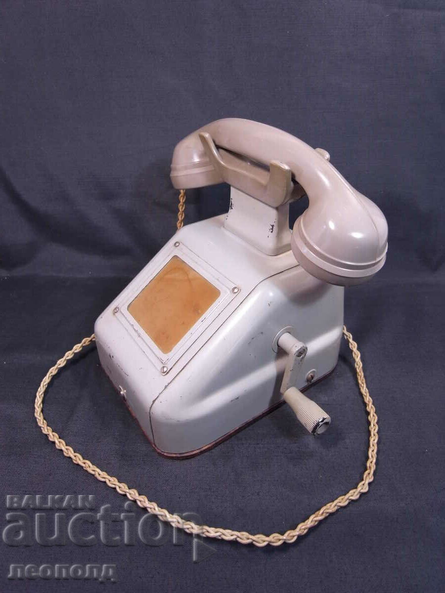 OLD RETRO METAL CRANK TELEPHONE - 5 OLD RETRO METAL CRANK TELEPHONE - 5