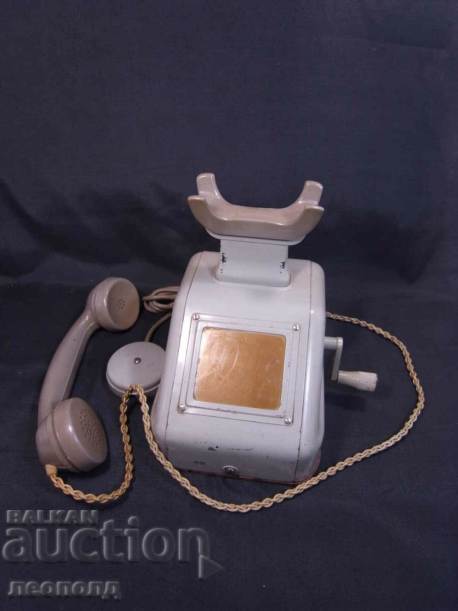 OLD RETRO METAL CRANK TELEPHONE - 6 OLD RETRO METAL CRANK TELEPHONE - 6