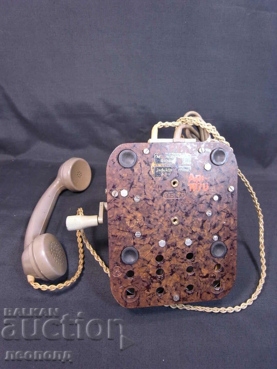 OLD RETRO METAL CRANK TELEPHONE - 7 OLD RETRO METAL CRANK TELEPHONE - 7