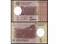 ТАДЖИКИСТАН 1 Дирам TAJIKISTAN 1 Diram, P10, 1999 UNC