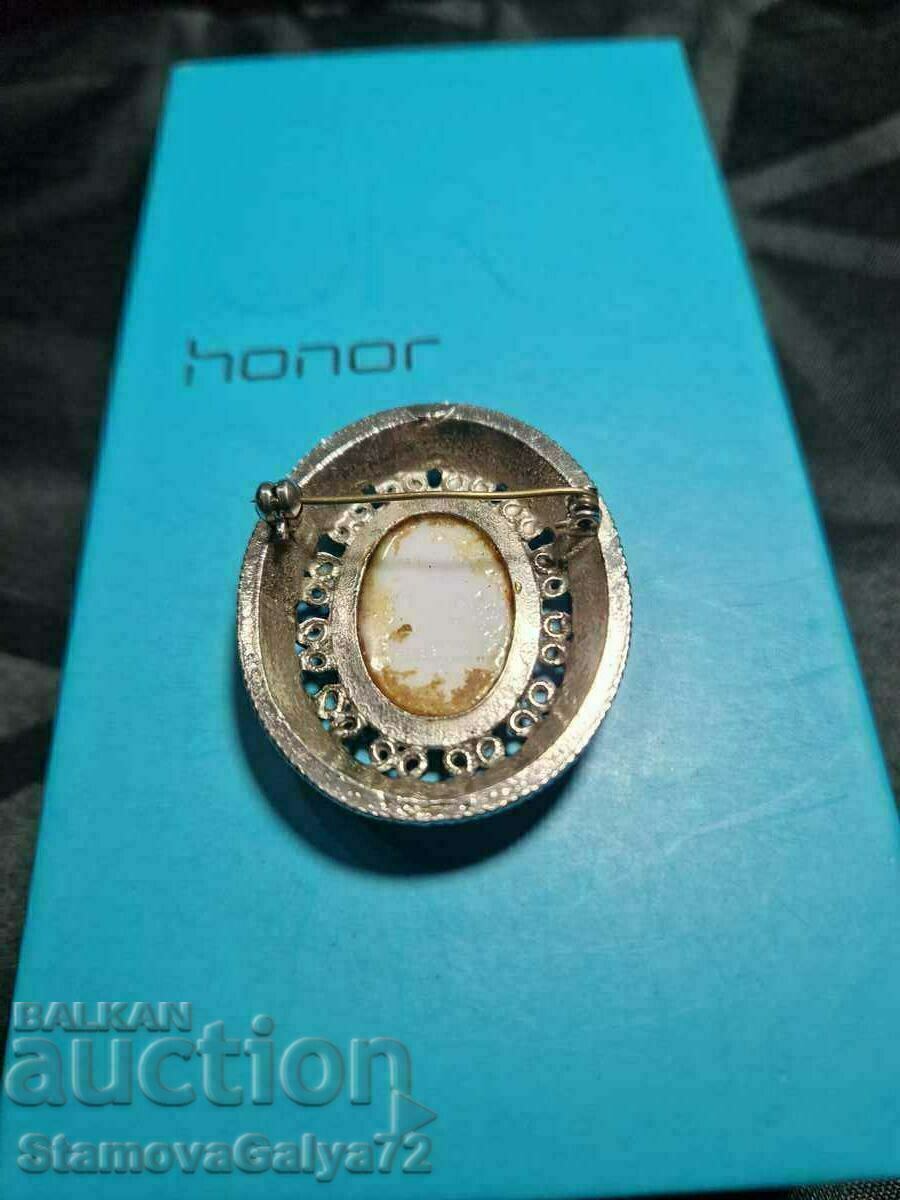 A beautiful antique French porcelain brooch - 6 A beautiful antique French porcelain brooch - 6