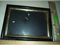 OLD BAKELITE and GLASS PHOTO FRAME