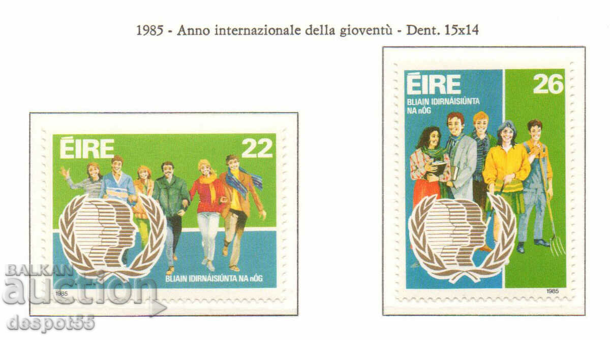 1985. Eire. United Nations International Year of Youth.
