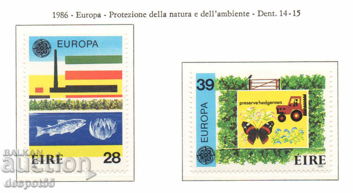 1986. Irlanda. EUROPA - Conservarea naturii.