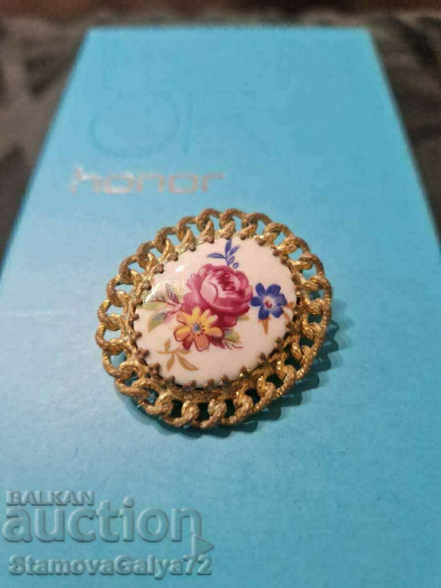 Great Antique Collectible Czech Porcelain Brooch with price € 33.75 | 66.01 BGN Great Antique Collectible Czech Porcelain Brooch with price € 33.75 | 66.01 BGN