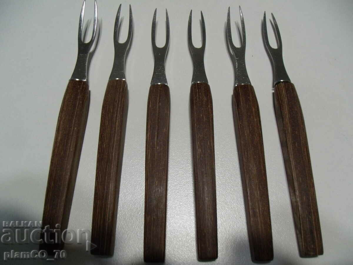 No.*7122 old cocktail forks - with two horns - set of 6 pcs. with price 15.00 BGN | € 7.67 No.*7122 old cocktail forks - with two horns - set of 6 pcs. with price 15.00 BGN | € 7.67