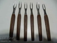 No.*7122 old cocktail forks - with two horns - set of 6 pcs.