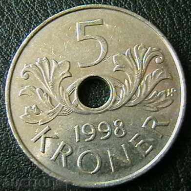 5 coroane 1998 Norvegia