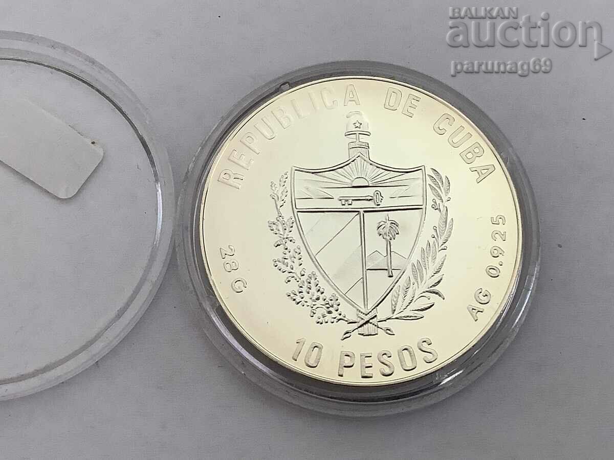 Cuba 10 pesos 1990 - Silver 0.925 Basketball