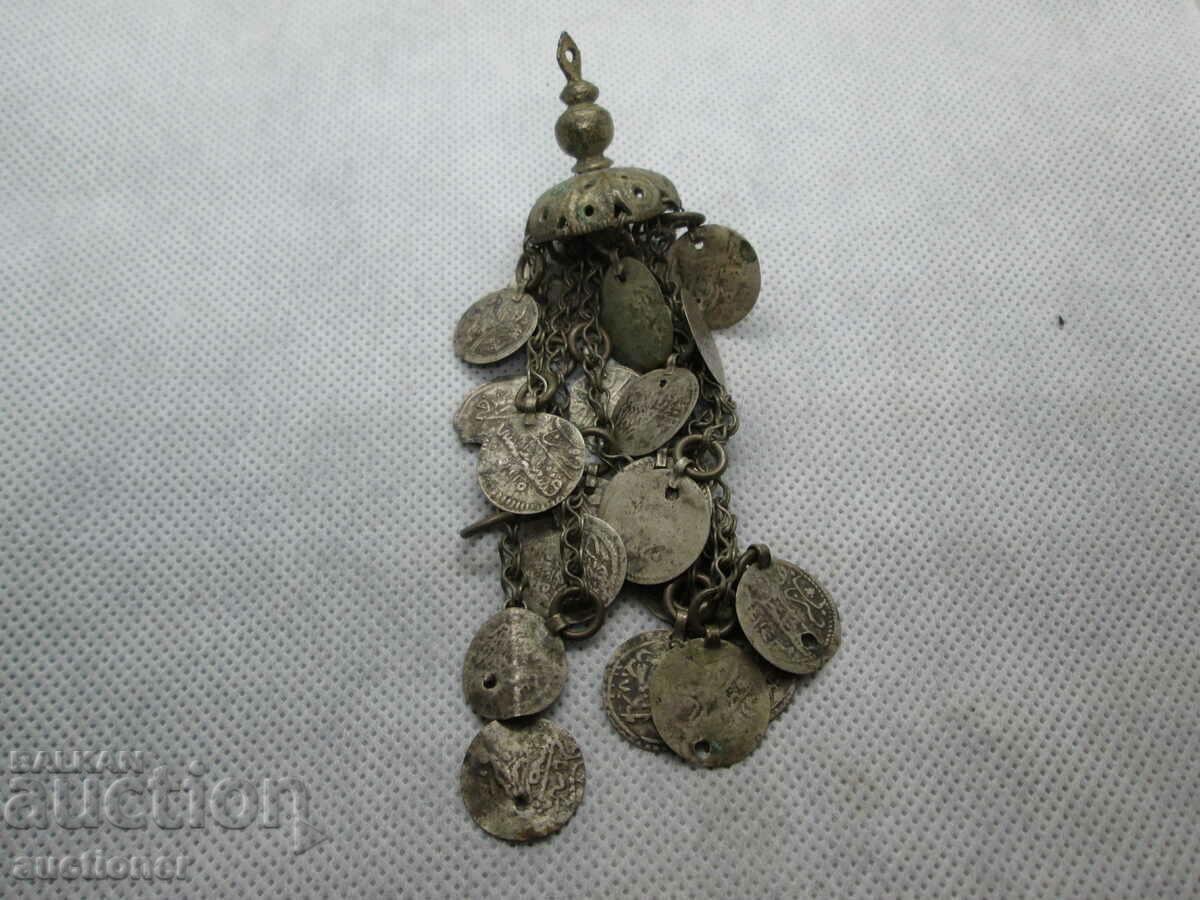 AN OLD OTTOMAN SILVER COIN JEWELRY with price 200.00 BGN | € 102.26 AN OLD OTTOMAN SILVER COIN JEWELRY with price 200.00 BGN | € 102.26