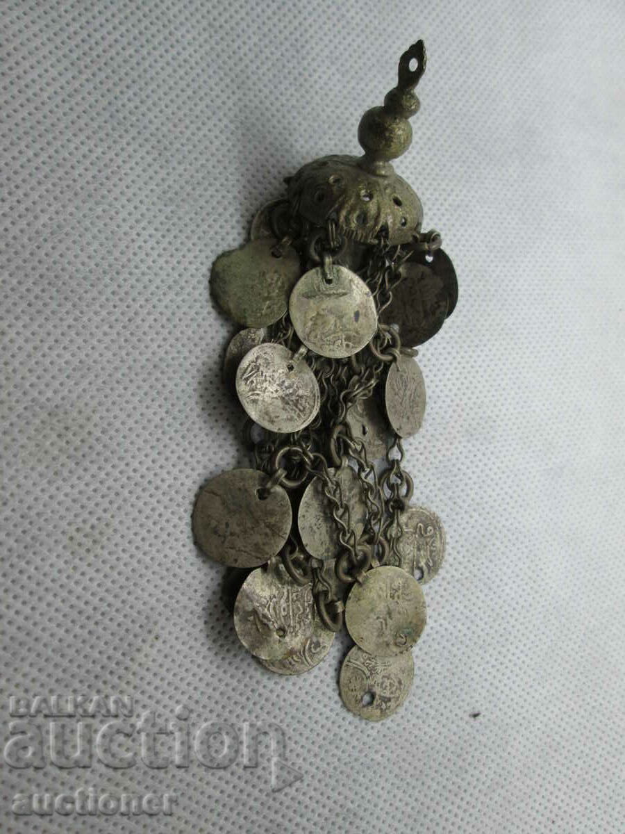 AN OLD OTTOMAN SILVER COIN JEWELRY