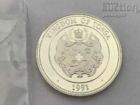 Кралство Тонга 1 паанга 1991 година - Сребро 0,925