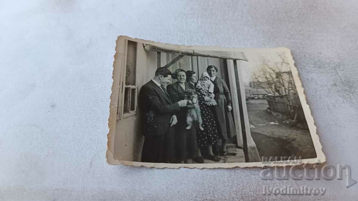 Photo Sofia Krasno selo Man women baby and dog 1939
