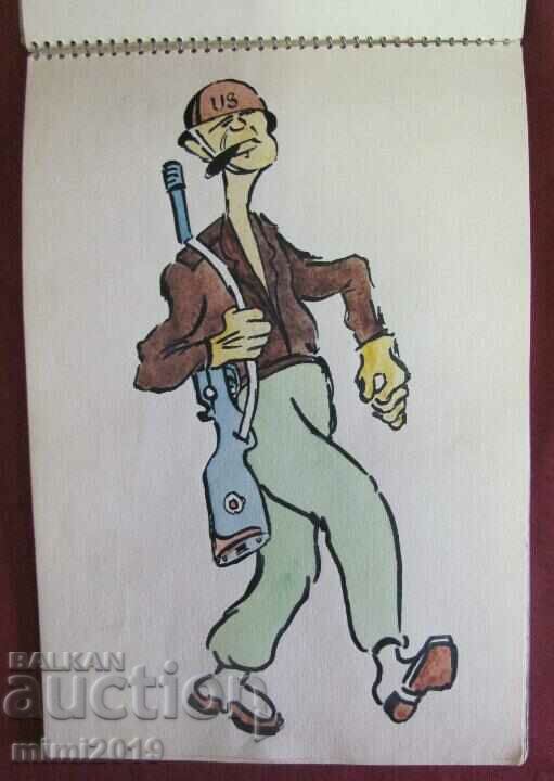 Auction Album Cartoons watercolor Boyan Atanasov 15 pcs. Auction Album Cartoons watercolor Boyan Atanasov 15 pcs.