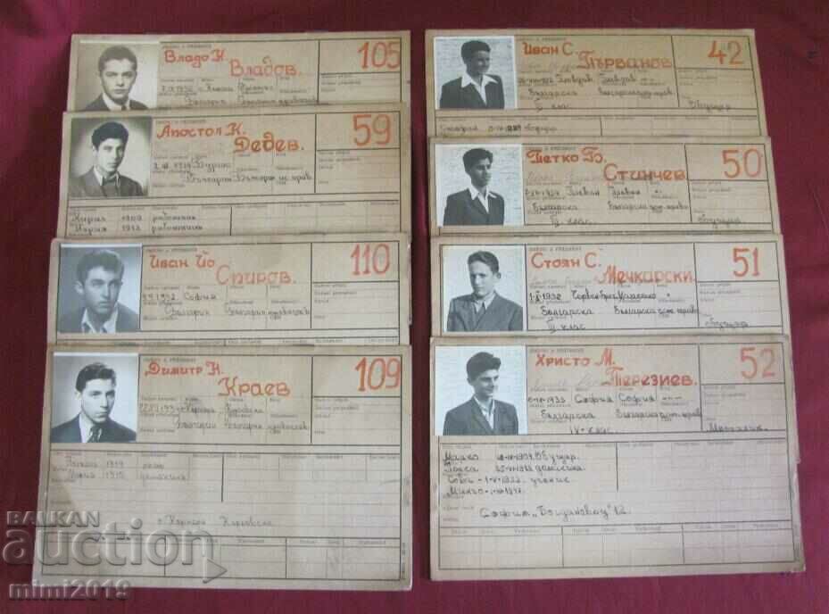 40's 15 pcs. Children's Registration Cards - Passports with price 125.00 BGN | € 63.91