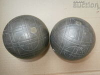 pétanque bocce boule vintage game balls 2 pcs. retro vintage
